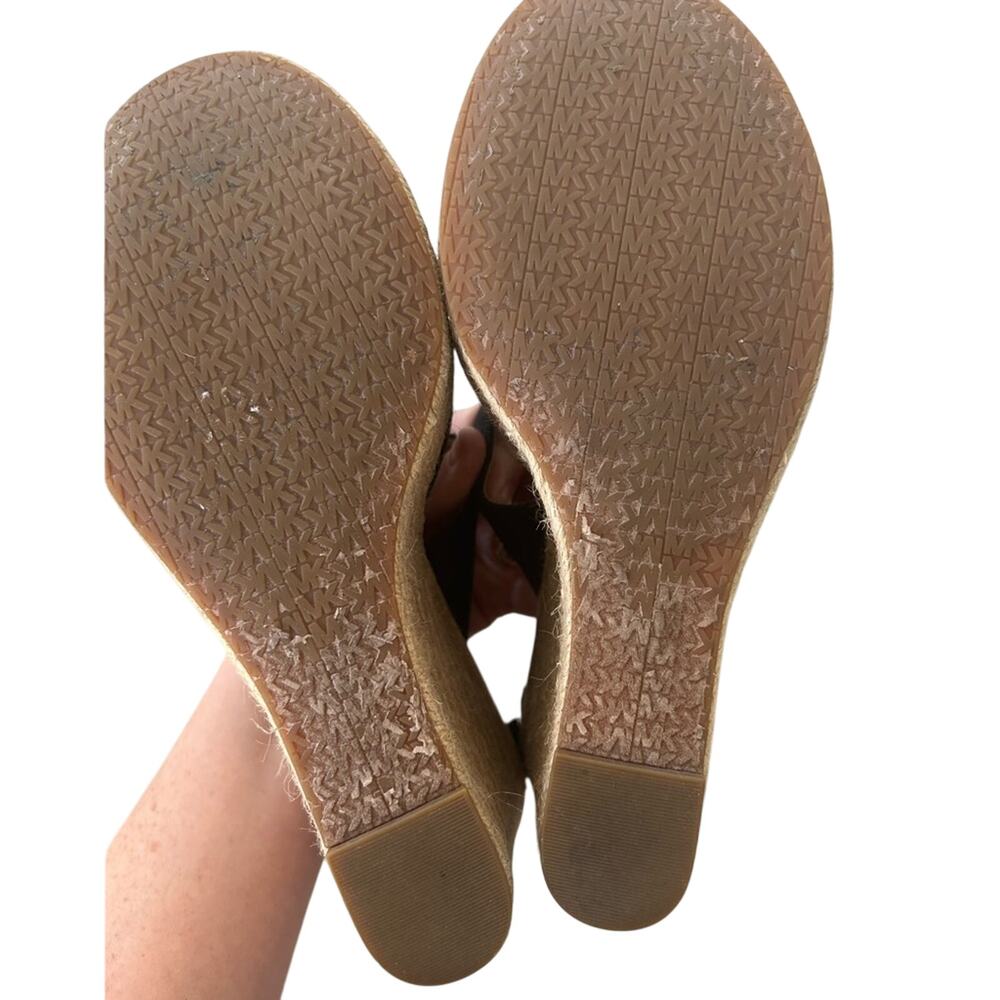 Michael Kors Black Women's Berkley Espadrille Platform Wedge Sandals - Picture 2 of 4